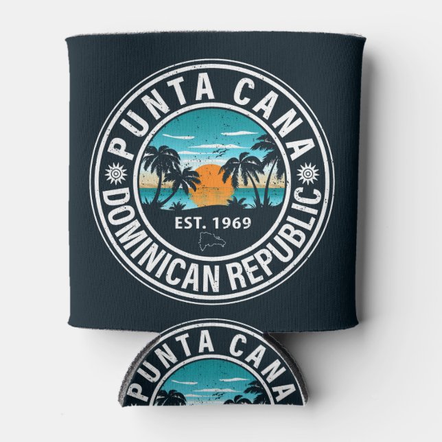 Dominikanische Republik Punta Cana - Retro Souveni Dosenkühler (Vorderseite)