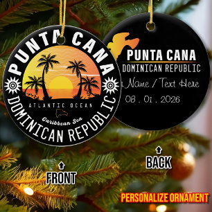 Dominikanische Republik Punta Cana - Retro Souveni Keramik Ornament