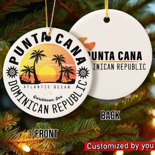 Dominikanische Republik Punta Cana - Retro Souveni Keramik Ornament