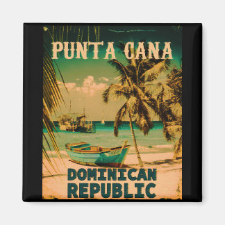 Dominikanische Republik Punta Cana - Retro Souveni Magnet