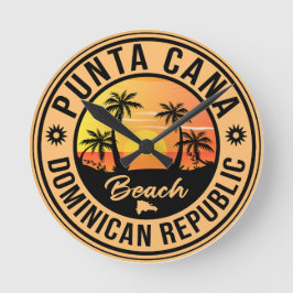 Dominikanische Republik Punta Cana - Retro Souveni Runde Wanduhr