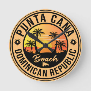 Dominikanische Republik Punta Cana - Retro Souveni Runde Wanduhr