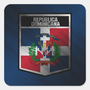 Dominikanische Republik Quadratischer Aufkleber
