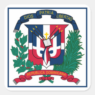 Dominikanische Republik Quadratischer Aufkleber