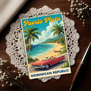 Dominikanische Republik: Reise in die 1960er Postkarte