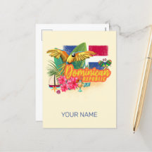 Dominikanische Republik Retro Caribbean Parrot