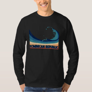 Dominikanische Republik Retro-Surf-Segeln und Ange T-Shirt