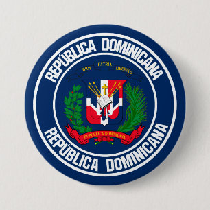 Dominikanische Republik-rundes Emblem Button