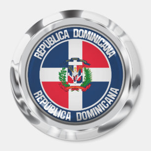 Dominikanische Republik-rundes Emblem Magnet