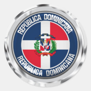 Dominikanische Republik-rundes Emblem Runder Aufkleber
