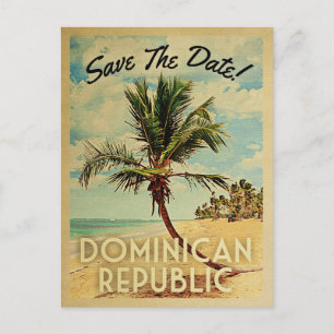 Dominikanische Republik Save the Date Beach Palm T Ankündigungspostkarte