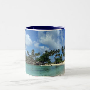 Dominikanische Republik-Strand-Tasse Zweifarbige Tasse