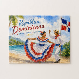 Dominikanische Republik Strandtänzer Reiseandenken Puzzle