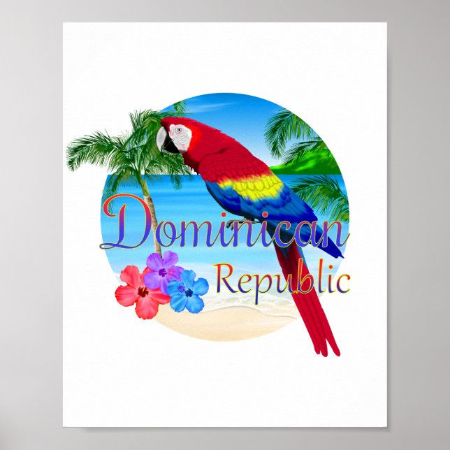 Dominikanische Republik Tropical Poster (Vorne)
