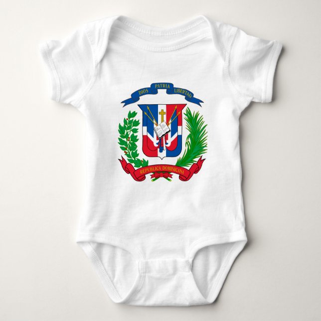 Dominikanische Republik-Wappen Baby Strampler (Vorderseite)