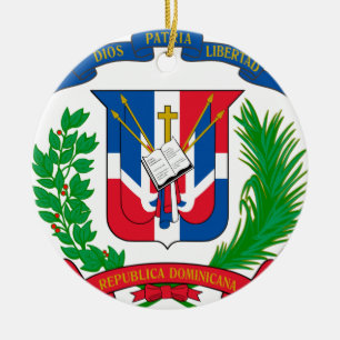Dominikanische Republik-Wappen Keramik Ornament