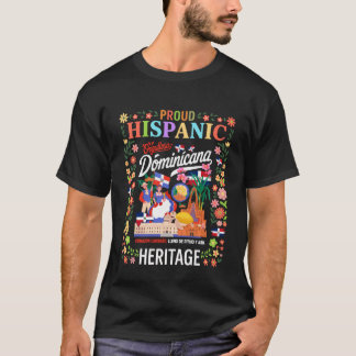 Dominikanischer Hispanischer Kulturerbe-Monats-Fla T-Shirt