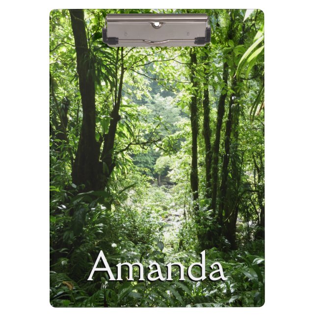 Dominikanischer Regenwald II Tropengrün Klemmbrett (Vorderseite)