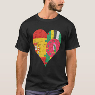 Dominikanisches Flaggenherz T-Shirt