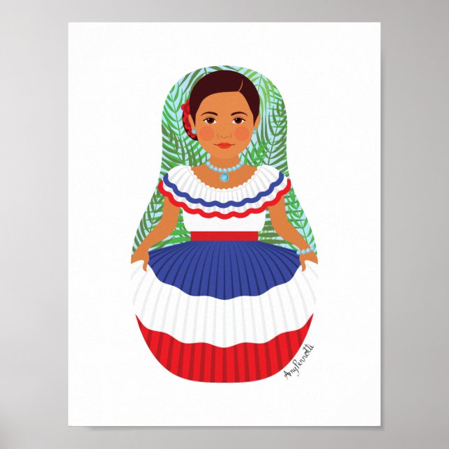 Dominikanisches Matryoshka-Poster Poster (Vorne)