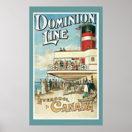 "Dominion Line" Vintage Travel Poster