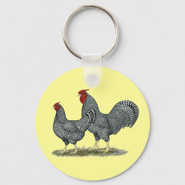 Dominique Chickens Schlüsselanhänger (Vorderseite)