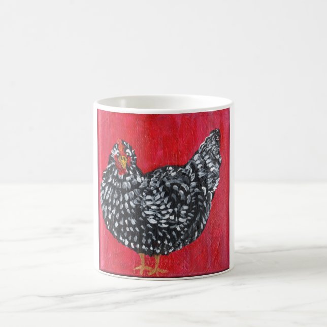 Dominique-Huhn Kaffeetasse (Mittel)