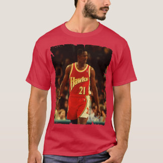 Dominique Wilkins Vintages Basketballdesign 3 T-Shirt
