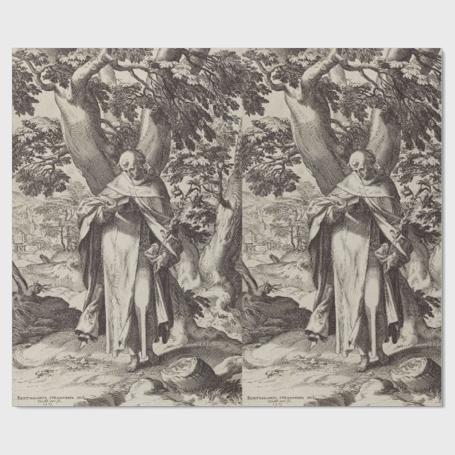 Dominischer Katholischer Priester Geschenkpapier (Flach)