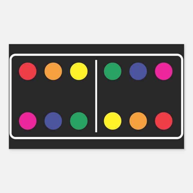 Domino-Aufkleber Rechteckiger Aufkleber (Vorderseite)