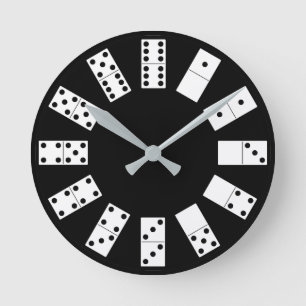 Domino Clock Runde Wanduhr
