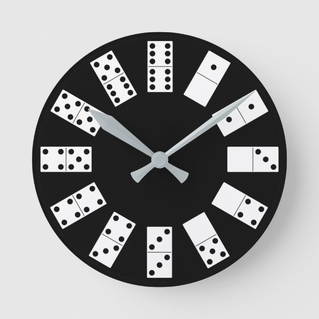 Domino Clock Runde Wanduhr (Vorderseite)