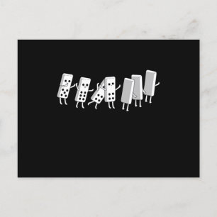 Domino Fall Dominoes Tiles Puzzler Game-Geschenk Postkarte