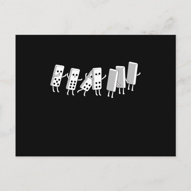 Domino Fall Dominoes Tiles Puzzler Game-Geschenk Postkarte (Vorderseite)