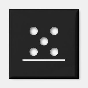 Domino Game 5 0 Halloween Magnet