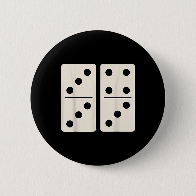 Domino Game 6 7 Funny 67 Alpha Slang Gen Z Brainro Button (Vorderseite)