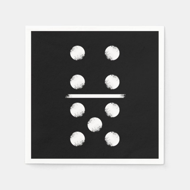 Domino Game 9 Dominoes Tiles Puzzler Game-Geschenk Serviette (Vorderseite)