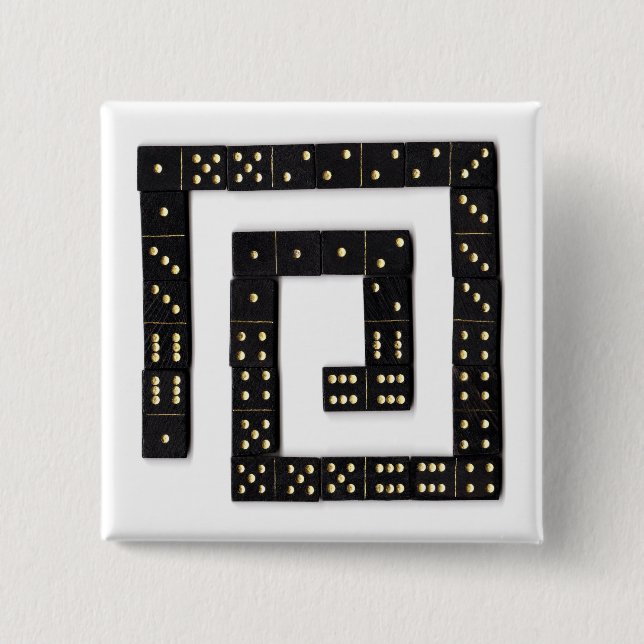 Domino-gewundener Knopf Button (Vorderseite)