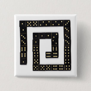 Domino-gewundener Knopf Button