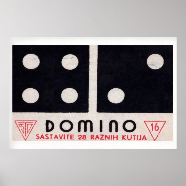 Domino - Matchbox Print - Aesthetic Wall Art Poster (Vorne)