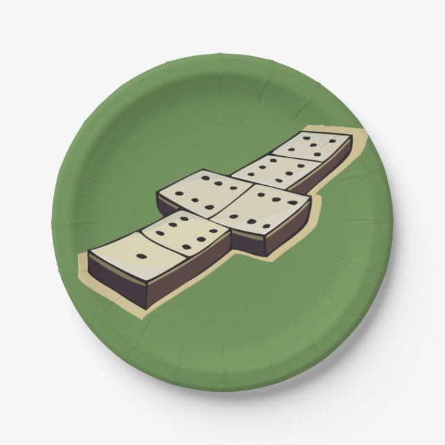 Domino-Papier-Teller Pappteller (Vorderseite)