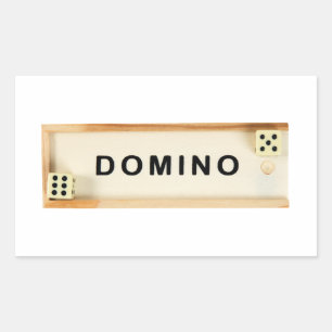 Domino Rechteckiger Aufkleber