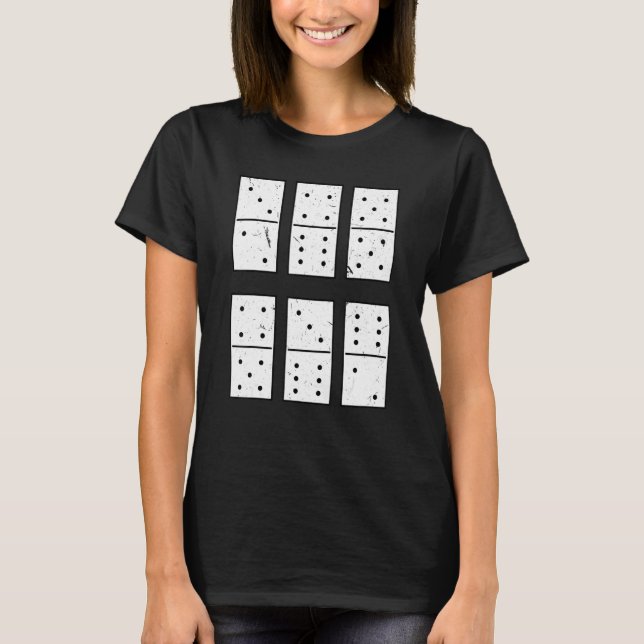 Domino Set Dominoes Game Tile Game Dominos Domino T-Shirt (Vorderseite)