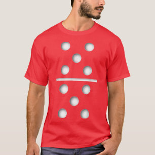 Domino Spiel 5 5 Halloween Weihnachten 1880 T-Shirt