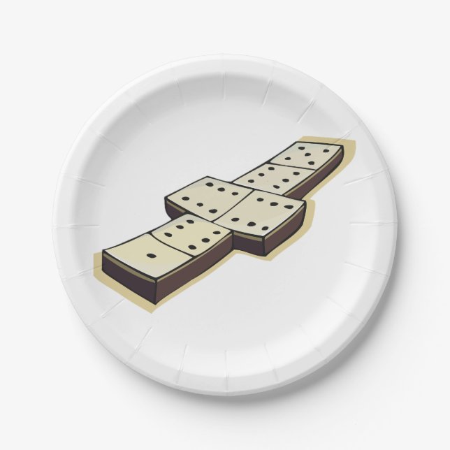 Domino-Spiel-Papier-Teller Pappteller (Vorderseite)