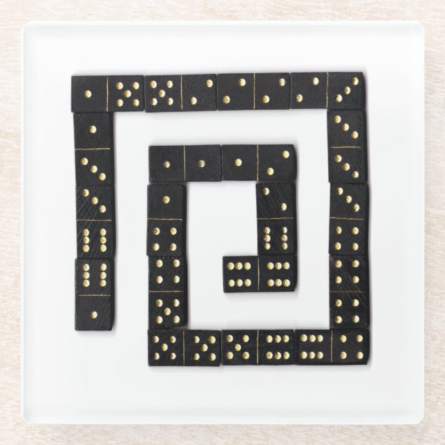 Domino Spiral Glass Untersetzer (Vorderseite)