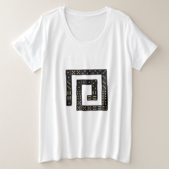 Domino Spiral Plus Size T - Shirt (Design vorne)