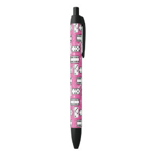 Domino-Steine Domino Brettspiel Rosa Glitter Kugelschreiber