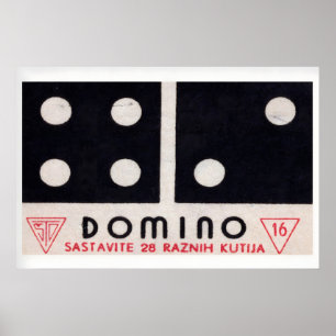 Domino - Streichholzschachtel-Druck - Ästhetische Poster