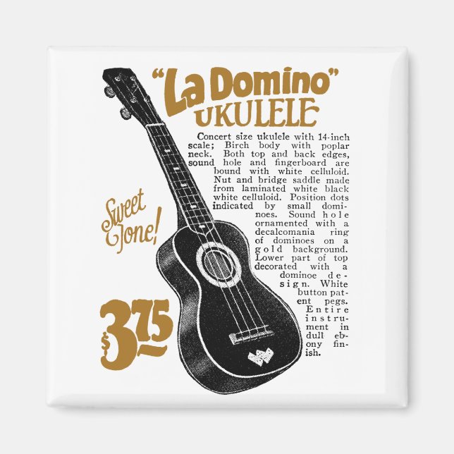 Domino Uke Werbe Magnet (Vorne)